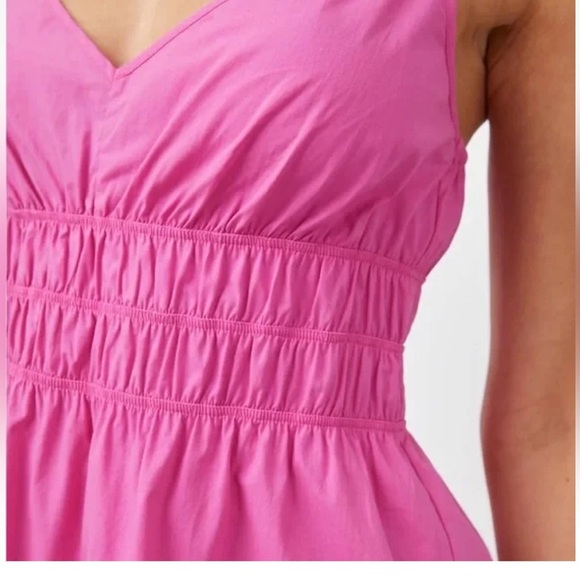 Rails Vibrant Pink V-Neck mini dress sundress medium - Picture 3 of 9
